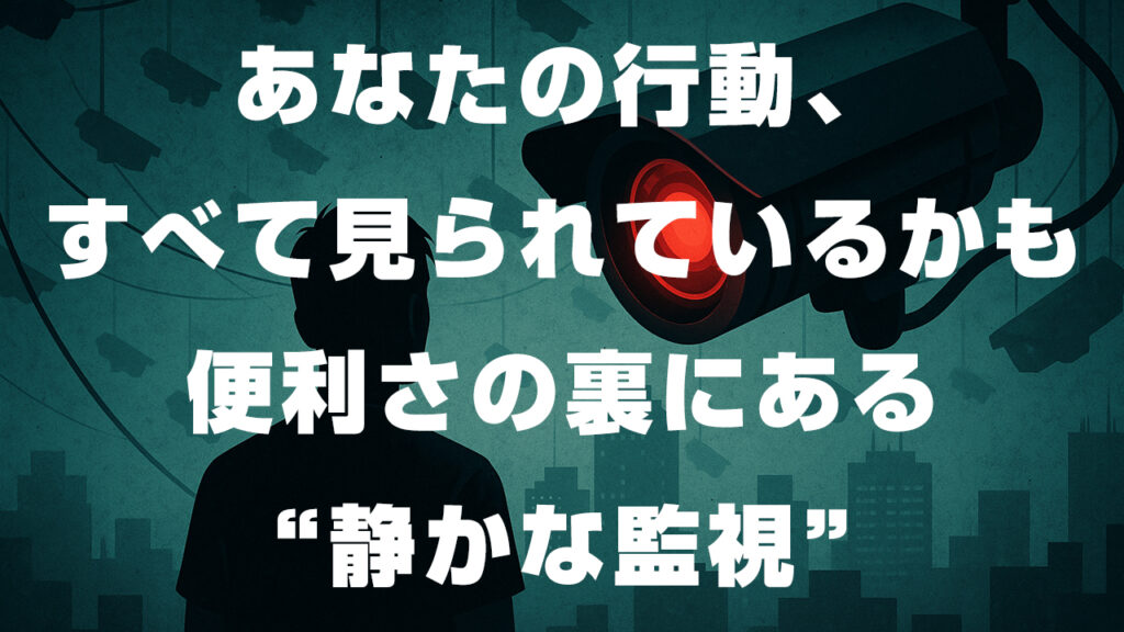 あなたの行動、すべて見られているかも――便利さの裏にある“静かな監視”