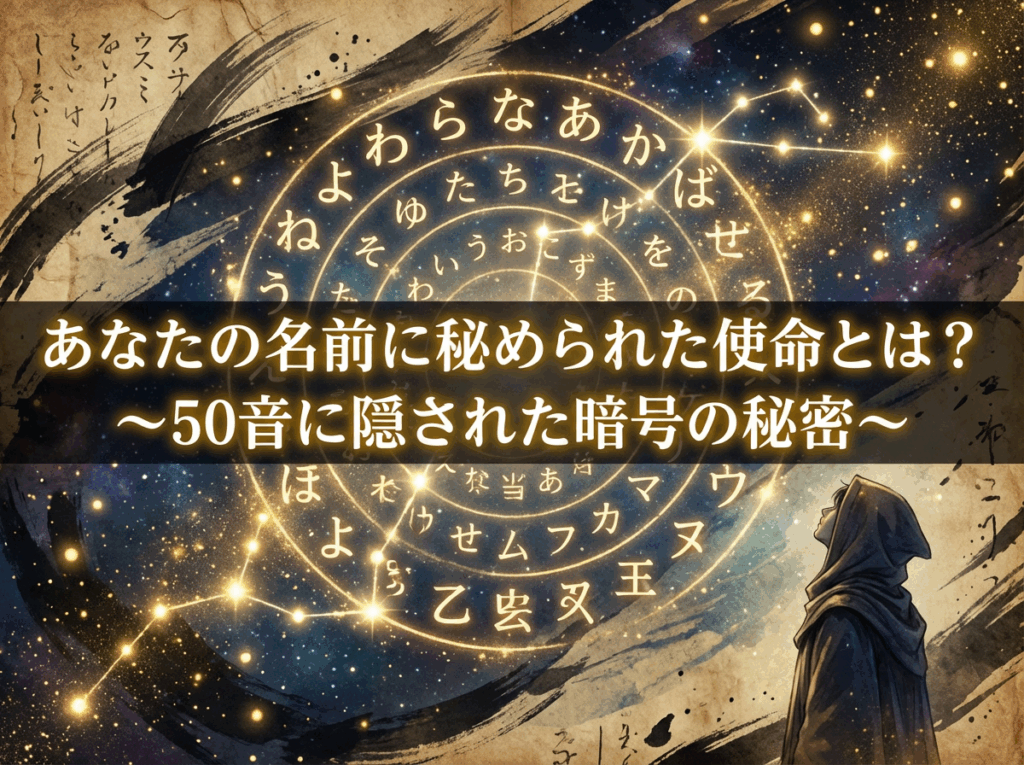 あなたの名前に秘められた使命とは？〜50音に隠された暗号の秘密〜