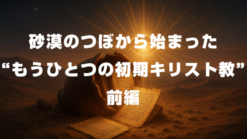砂漠のつぼから始まった“もうひとつの初期キリスト教”