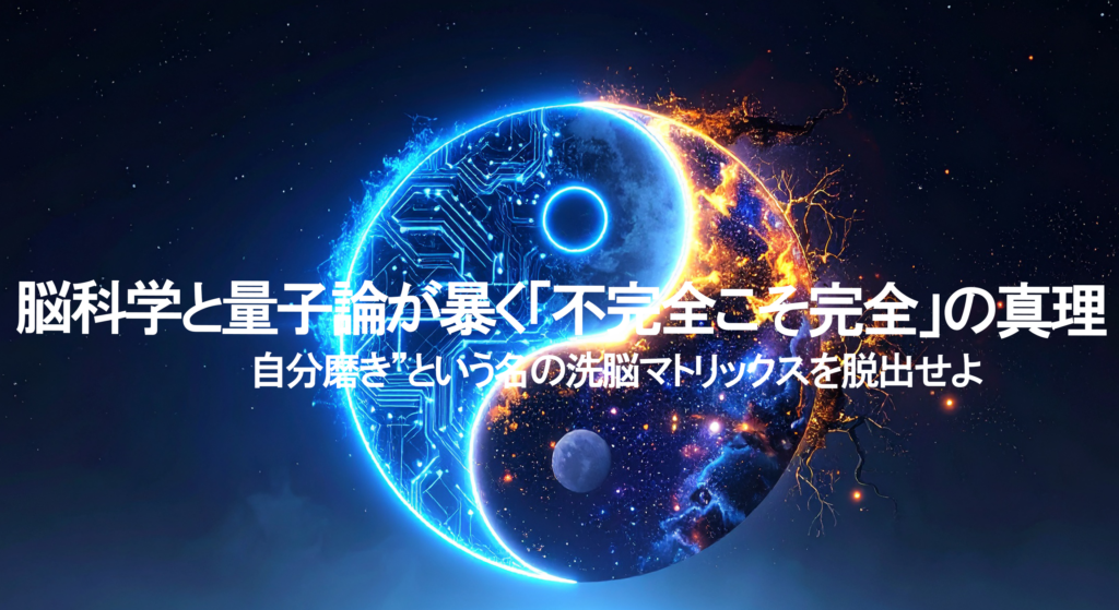 脳科学と量子論が暴く「不完全こそ完全」の真理。｢自分磨き｣という名の洗脳マトリックスを脱出せよ