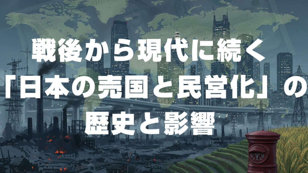 戦後から現代に続く「日本の売国と民営化」の歴史と影響