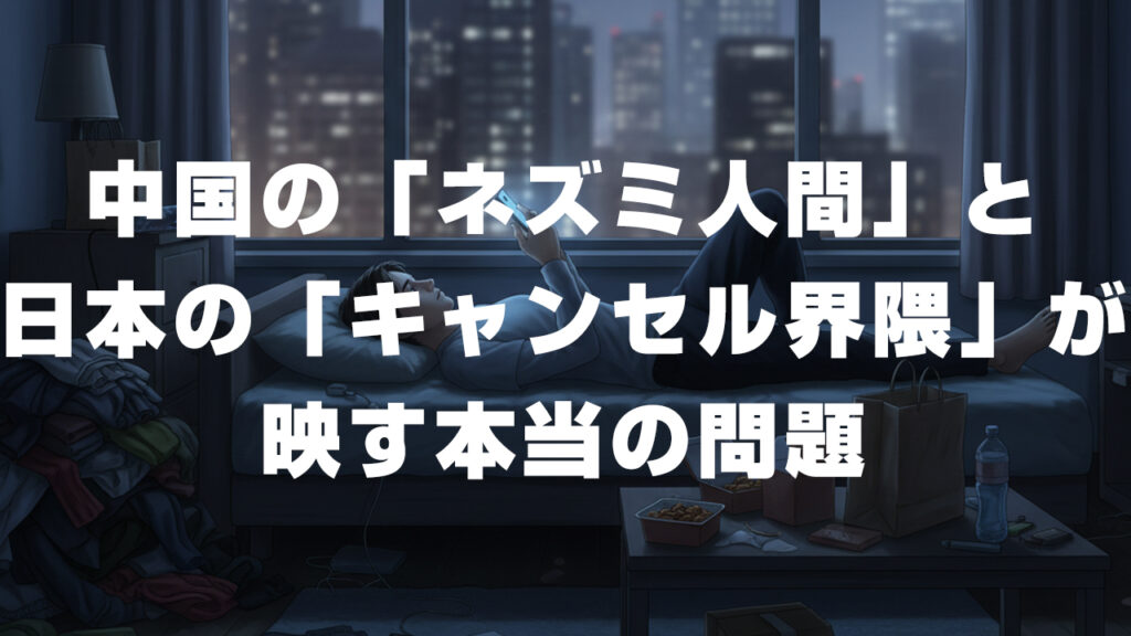 中国の「ネズミ人間」と日本の「キャンセル界隈」が映す本当の問題