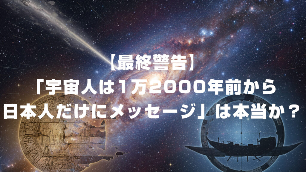 【最終警告】「宇宙人は1万2000年前から日本人だけにメッセージ」は本当か？