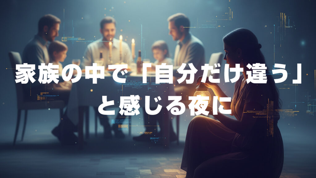 家族の中で「自分だけ違う」と感じる夜に