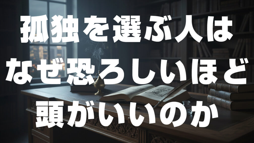 孤独を選ぶ人は、なぜ“恐ろしいほど”頭がいいのか